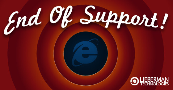 Internet Explorer reaches the end of support