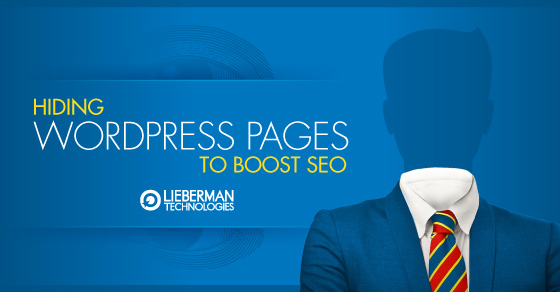 Hide WordPress pages to boost SEO