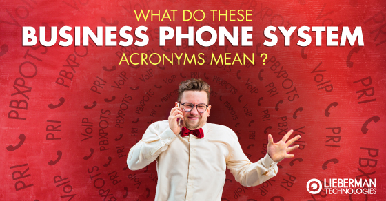 business phone system acronyms definitions