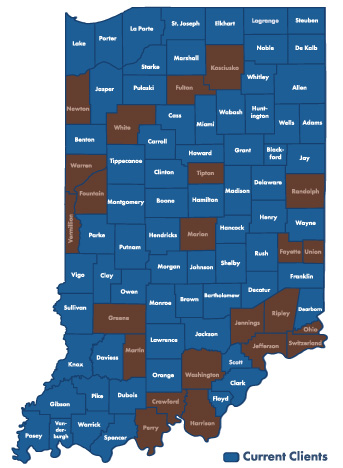 Indiana Counties using ATWS for paperwork automation